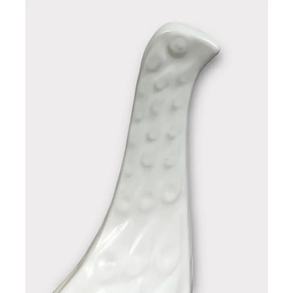 JONATHAN ADLER White Salt Glazed Pottery Medium Bird Figurine Sculpture